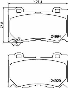 Гальмівні колодки перед. INFINITI FX/M37/Q50/Q60/Q70/QX70/NISSAN 370 Z 2.0-5.0 09-