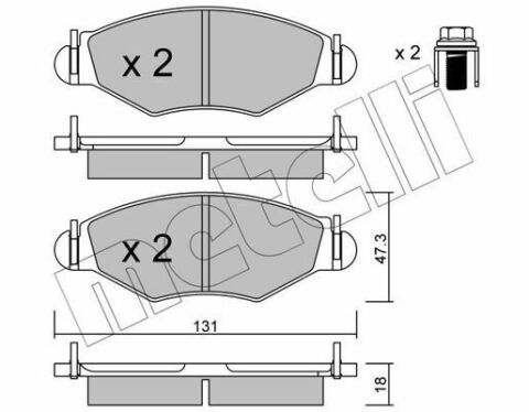 Колодки тормозные (передние) Peugeot 206 98-/Peugeot 206+ 09-13/Peugeot 306 93-01