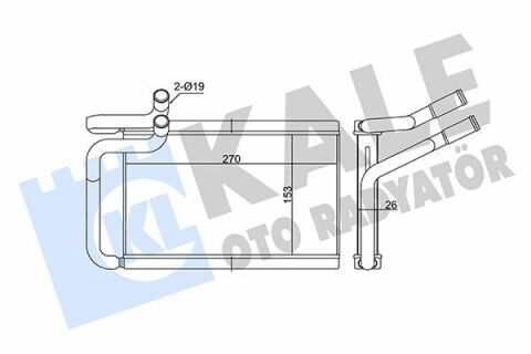 KALE HYUNDAI Радіатор опалення H-1 08-