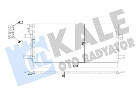 KALE VW Радиатор кондиционера T4 90-