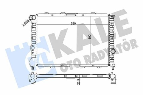 KALE FIAT Радіатор охолодження Alfa Romeo 156 1.9/2.4JTD