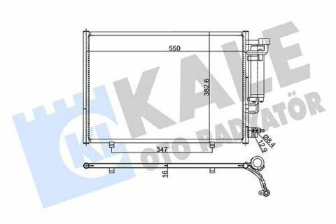 KALE FORD Радиатор кондиционера с осушителем Fiesta VI 08-