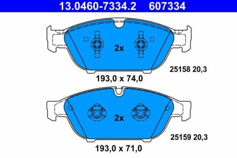 Колодки гальмівні (передні) Audi A6/A7/A8 10-18 (Ate) Колодки гальмівні (передні) Audi A6/A7/A8 10-18 (Ate)