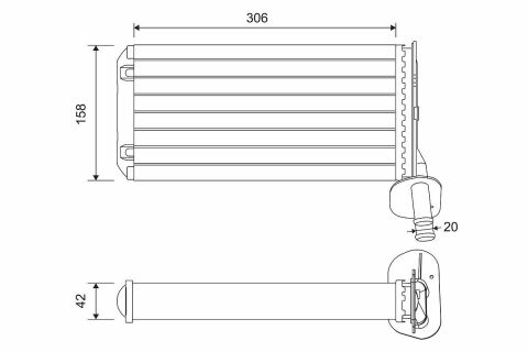 Радиатор печки VW T4 1.8-2.8 TDI 90-03