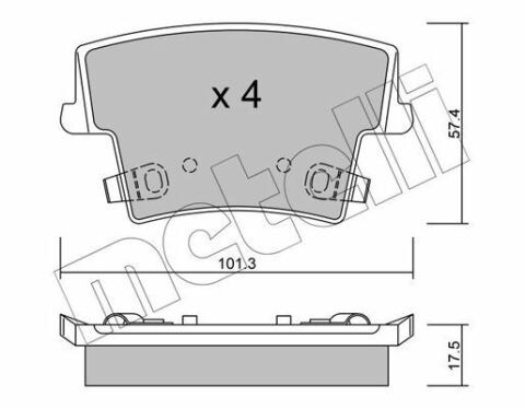 Колодки тормозные (задние) Chrysler 300C 04-/Lancia Thema 11-14