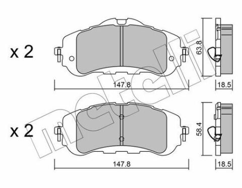 Колодки гальмівні (передні) Citroen Berlingo 18-/Peugeot 308 13-/Partner 18-