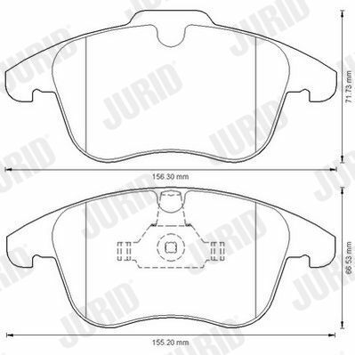 гальмівні колодки передні mondeo 07-,s-max 06-,galaxy 06-,landrover,volvo