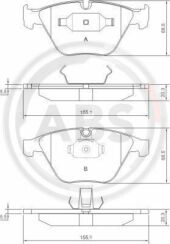 Тормозные колодки пер. BMW 5(E60)/7(E65) 02-10 (ATE) (155,1x68,5x20,3)