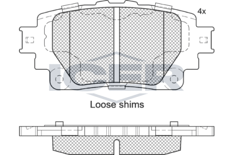 Тормозные колодки (задние) Toyota Rav4 18-/Corolla XII/Highlander 19-/Suzuki Across 20-/Lexus UX 18-