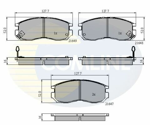 CBP3363 Comline - Тормозные колодки для дисков