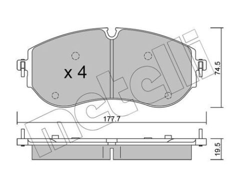 Колодки тормозные (передние) VW Crafter 16-/MAN TGE 17-