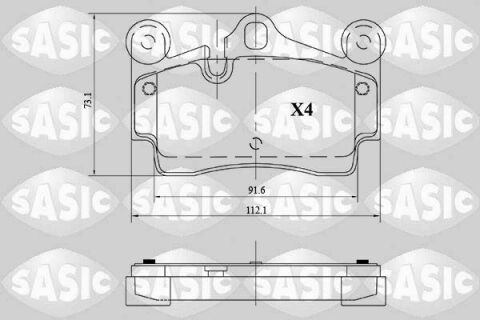 Комплект гальмівних накладок, дискове гальмо