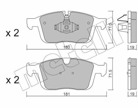 Колодки тормозные (передние) Volvo XC60 I 08-17 (Ate)