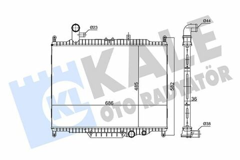 KALE LAND ROVER Радиатор охлаждения двигателя (485*686*36) DISCOVERY IV 3.0 TD 4x4