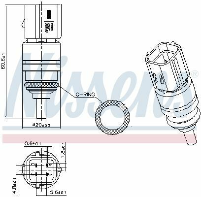 Датчик температури i10, ix35, getz, santa fe ii,iii, sonata vi, kia magentis, cerato, sorento, sportage