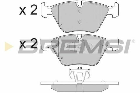 Тормозные колодки пер. BMW 1 (E81/E87) 06-12 (ATE)