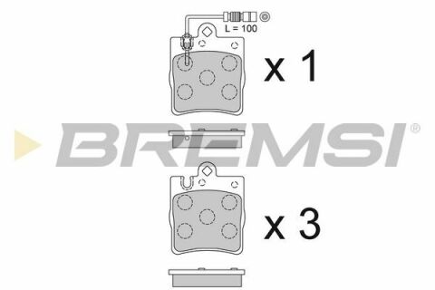 Гальмівні колодки зад. MB C/E-клас (W202/210) (ATE)/(W211) 4Matic