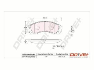 DP1010.10.0009 Drive+ - Тормозные колодки для дисков