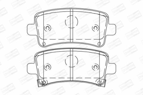 CHAMPION OPEL Гальмівні колодки задн. Insignia 08-, Chevrolet Malibu 12-,