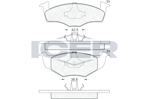 Колодки гальмівні (передні) Seat Arosa 97-04/Skoda Fabia 99-14/Roomster 07-15/VW Polo 94-09