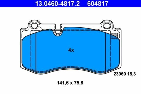 Колодки гальмівні (передні) MB E-class (W211) 05-09/S-class (W221) 05-13 (Brembo)