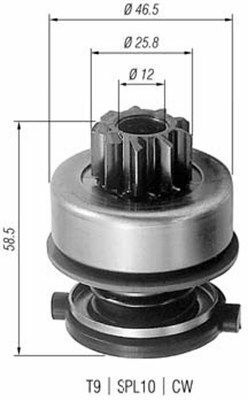 MAGNETI MARELLI Бендикс (z=9) FORD 2,8 SAAB 2,0/2,3 [940113020259]