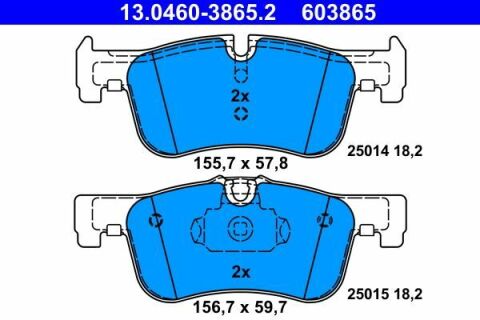 Колодки гальмівні (передні) BMW 1 (F20/F21) 11-/2 (F22/F23/F87) 14- (Bosch)