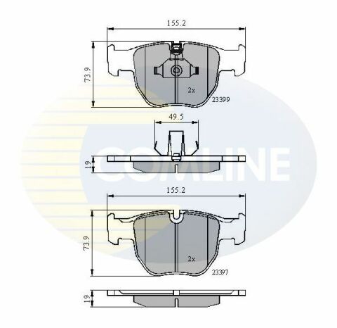 CBP01157 Comline - Гальмівні колодки до дисків CBP01157 Comline - Гальмівні колодки до дисків
