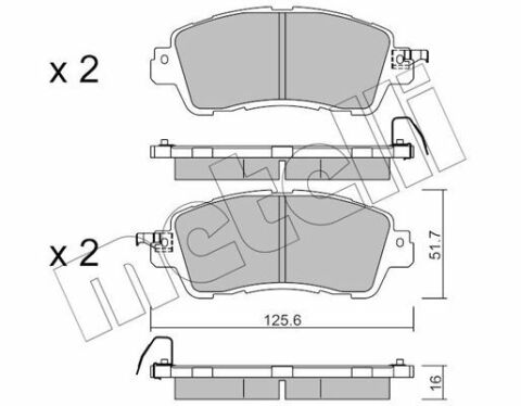 Колодки гальмівні (передні) Mazda 2 14- Колодки гальмівні (передні) Mazda 2 14-