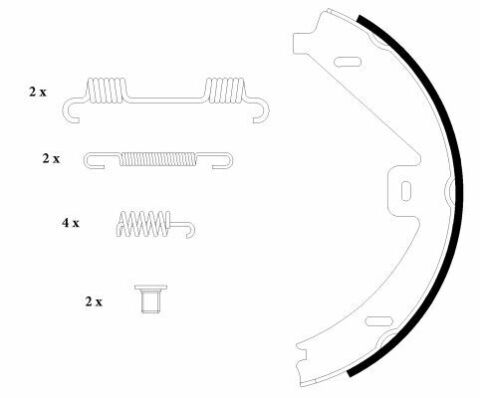 Колодки ручника MB E-class (E212)/B-class (W245) 09- (180x25)