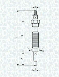 Свеча накаливания HYUNDAI 2,5 MITSUBISHI 2,3/2,5 NISSAN 2,3/2,5