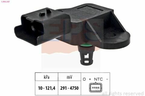 EPS CITROEN Датчик давления воздуха C1/C3/C4 Cactus/C-Elysse 1,0-1,2VTi