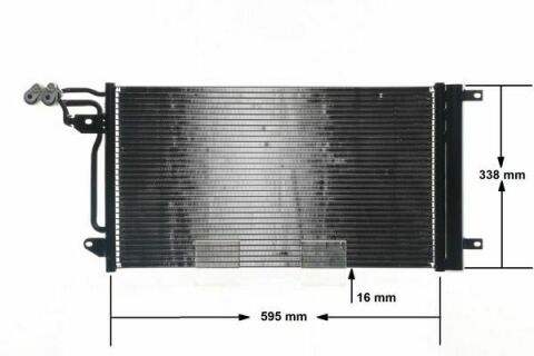 Радиатор кондиционера Audi A1 10-18/VW Polo 09-/Skoda Fabia 06-/Rapid 12-19