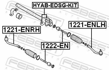 Сайлентблок рульової рейки HYUNDAI i-30 FD 07-12, Elantra XD 00-06, i-30 GD 12-17, Elantra HD 06-11; KIA Ceed ED 07-12, Cerato LD 04-08, Cerato TD 08-13