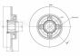 Диск тормозной (задний) Citroen C3 09-/C4/Peugeot 307/207 04-/208 12-(249х9)(полный)(с подшипником), фото 5 - интернет-магазин Auto-Mechanic