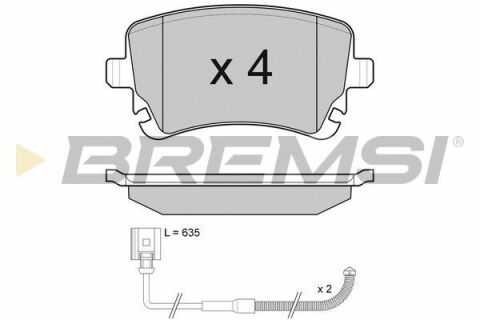 Гальмівні колодки зад. Audi A4/A6/A8 02-10/VW Phaeton 02-16 (TRW)