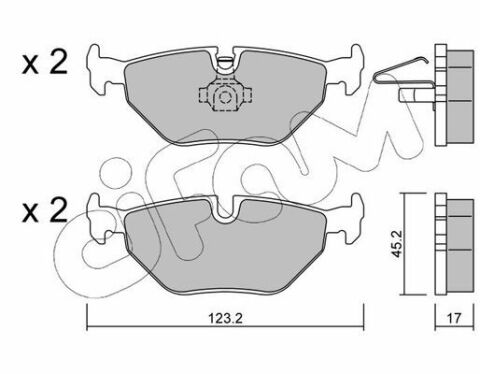 Тормозные колодки задние BMW E36/46, E85(Z4)