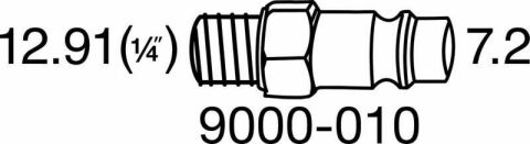 Трещотка пневматическая 1/4&quot; 40Nm