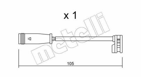 Датчик износа тормозных колодок MB Sprinter/VW Crafter 06- (L=105mm)