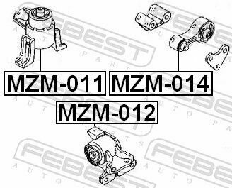 Подушка двигуна Mazda 6 02-07 Л.