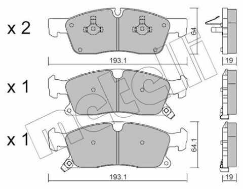 Колодки тормозные (передние) Jeep Grand Cherokee IV 3.0-6.4 10-