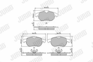 JURID OPEL Тормозные колодки передн.Vectra C, Astra H, Zafira B FIAT Croma 05- SAAB 9-3