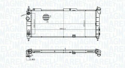 Радіатор opel corsa b 1,2-1,4