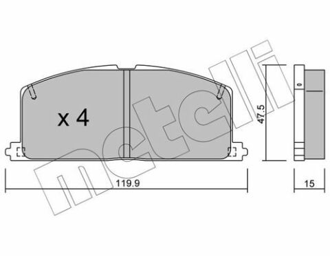 Колодки тормозные (передние) Toyota Camry/Carina/Celica/Corolla 77-95