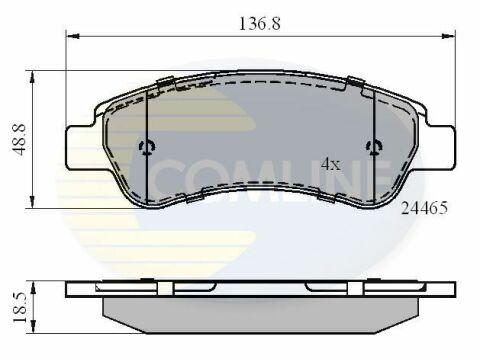 CBP01604 Comline - Гальмівні колодки до дисків