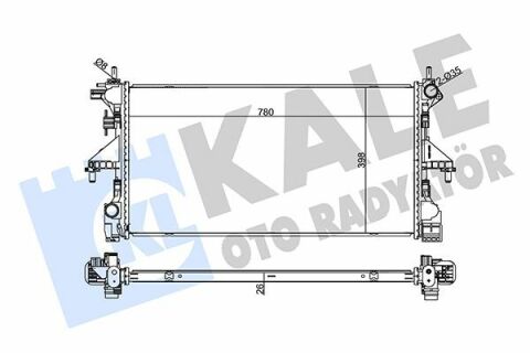 KALE CITROEN Радиатор охлаждения Jumper,Fiat Ducato,Peugeot Boxer 2.2/3.0HDI 06-