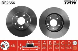 Диск тормозной (1 шт.) MERCEDES C180/C200/C220/C230/C280