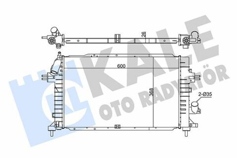 Радіатор охлаждения astra h 1.3/1.9cdti