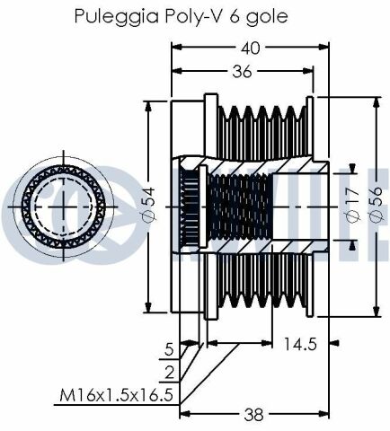 Шкив генератора c-max ii, focus iii, mondeo iv, volvo