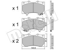 Колодки гальмівні (передні) Nissan Patrol 10- (+ датчики)